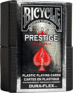 Prestige Waterproof Plastic Playing Cards, Red & Blue (Colors May Vary)