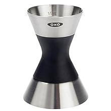 OXO Steel Double Jigger, Precision Pour Spout for Accurate Drink Measuring