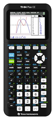 TI-84 Plus CE Color Graphing Calculator, Black