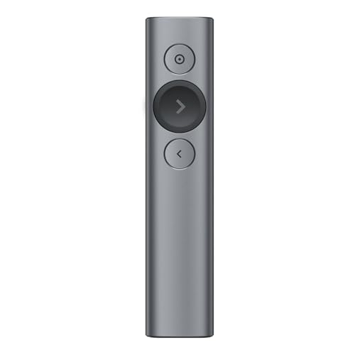 Spotlight Wireless Presenter, 2.4 GHz and Bluetooth, USB Receiver, Digital Laser Pointer, 30 Meters Distance, Stopwatch,