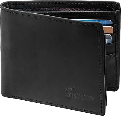 Billetera Bifold de Cuero con Bloqueo RFID