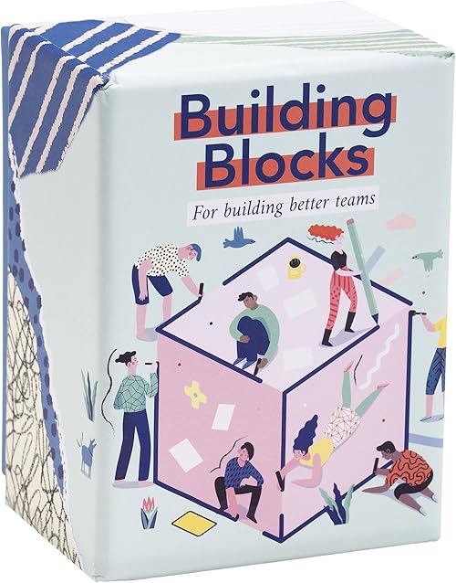 FLUYTCO Building Blocks: Team Building Card Game for Work - 150 Conversation Starters & Ice Breakers for Coworkers