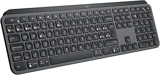 MX Keys S Wireless Keyboard, Low Profile, Precise Silent Writing, Programmable Keys, Lighting, Bluetooth, USB C Charging