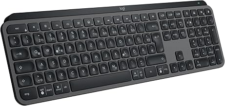 MX Keys S Wireless Keyboard, Low Profile, Fluid Quiet Typing, Programmable, Backlighting, Bluetooth, USB C Rechargeable,