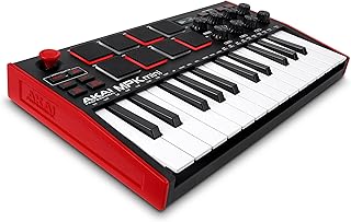 MPK Mini MK3 - Portable USB MIDI Keyboard with 25 Keys, 8 Drum Pads, Software and Native Instruments Sound Package (NKS
