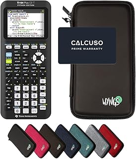 TI-84 Plus CE-T Python Edition with Protective Case from WYNGS in Black - Basic Set