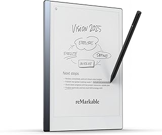 reMarkable Essential Pack 2 | Electronic Ink Tablet – 10.3 Inch Screen Black and White + Marker Plus Stylus Pen with Int