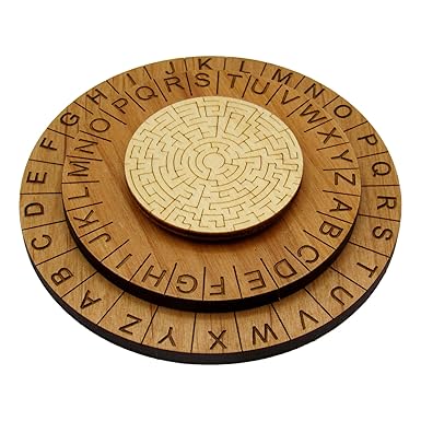 Rueda de Cifrado Laberinto - Anillo Decodificador Premium para Escape Room