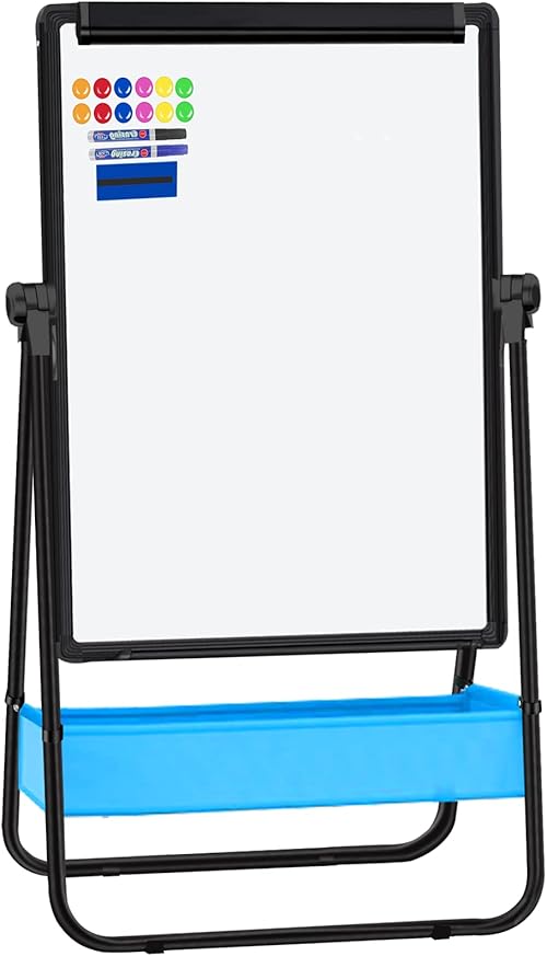 Magnetic Whiteboard with Stand - Double Sided 40x28 inch Portable U Stand Easel for Team Workshops