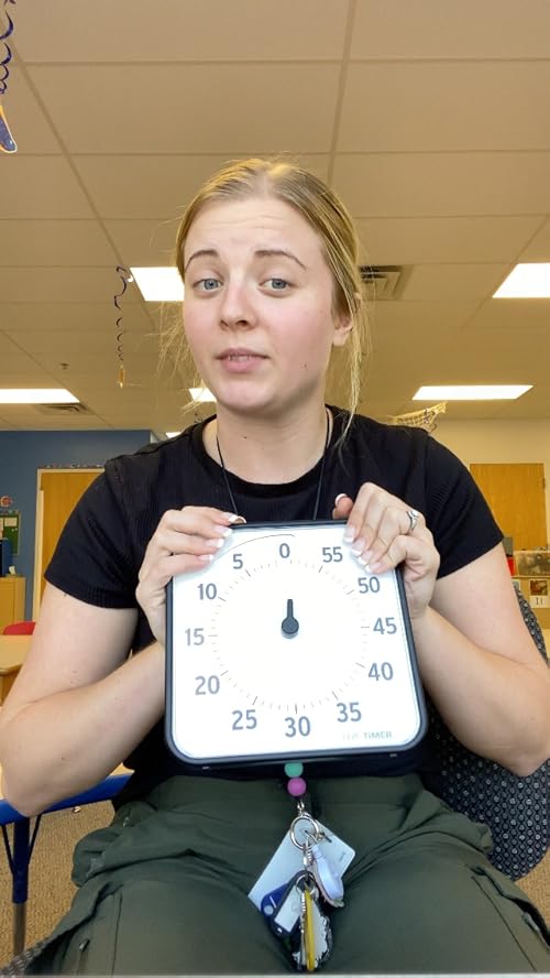 Time Timer 8 inch Visual Timer - 60 Minute Desk Countdown Clock with Dry Erase Activity Card