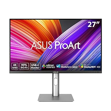 Moniteur Professionnel ASUS ProArt Display 27 Pouces 4K HDR pour un Design Pixel-Perfect