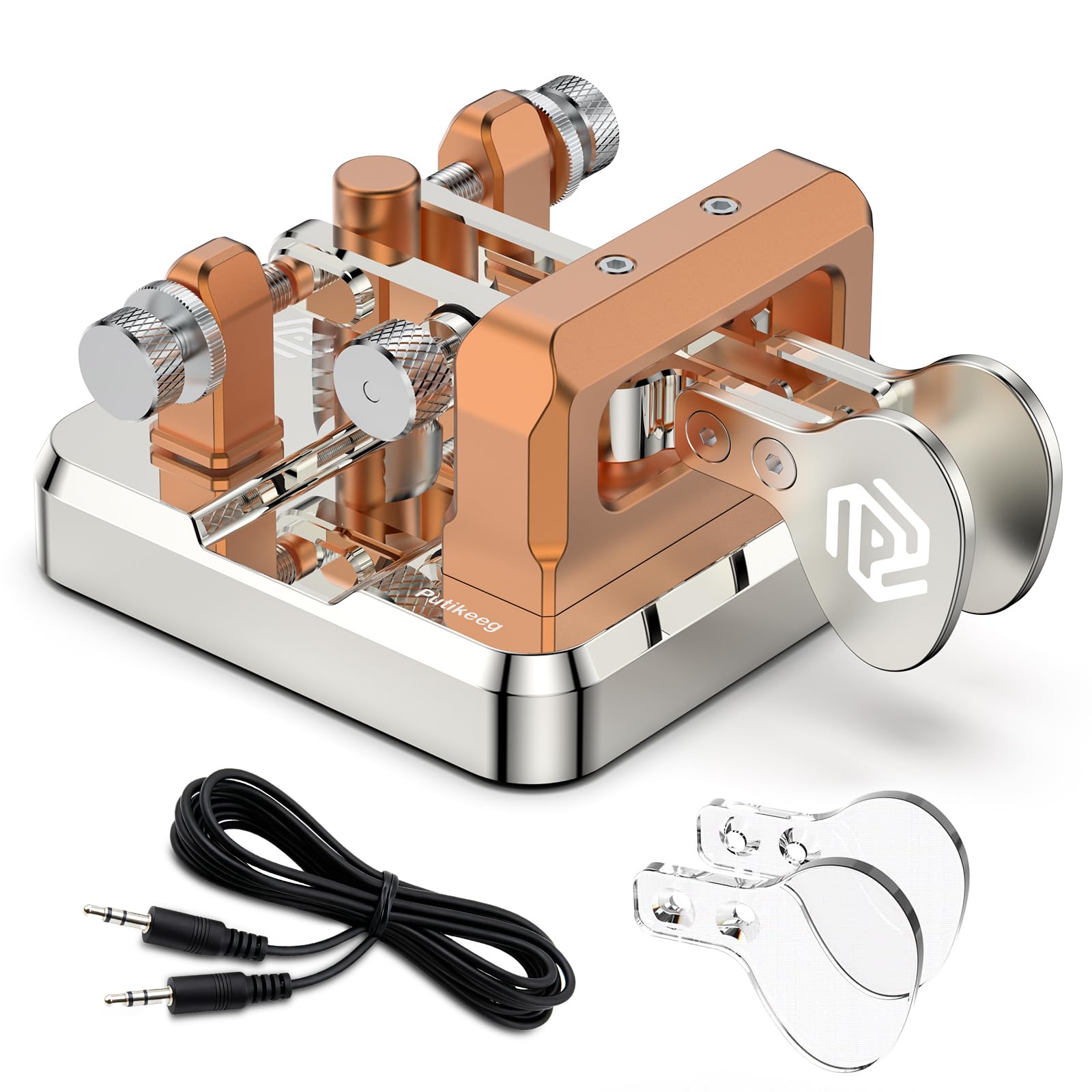 CW Morse Telegrafentaste - Handtaste aus Aluminium