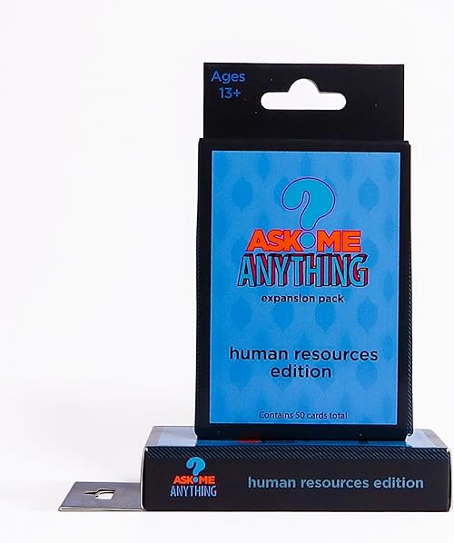 ASKMEANYTHING: HR Team Building Game - 50 Conversation Starter Cards for Employee Engagement, Training, and Positive Workplace Tactics