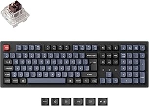 K10 Pro QMK/VIA Wireless Mechanical Keyboard, 108 Keys DE-ISO Layout Programmable Keyboard, Bluetooth/USB-C, RGB, Hot-Sw
