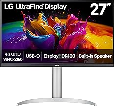 27UP850K-W 27-inch Ultrafine 4K UHD (3840 x 2160) IPS Computer Monitor, 60Hz, 5ms, DisplayHDR 400, Built-in Speaker, HDM