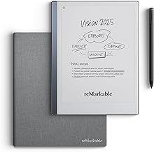 Essentials Bundle – Gray | reMarkable 2 Paper Tablet | Includes Black and White 10.3” Writing Tablet, Marker Plus Pen wi
