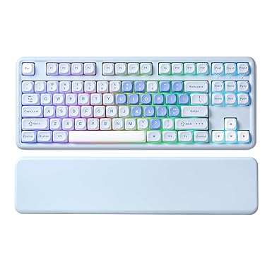 Teclado Mecanico Inalambrico YUNZII B87 con Hot-Swap y RGB para Desarrolladores