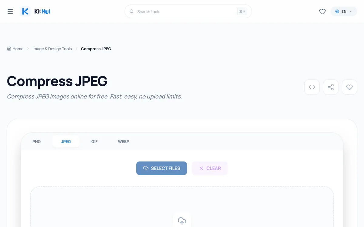 Kitmul image compression tool — all processing happens in your browser